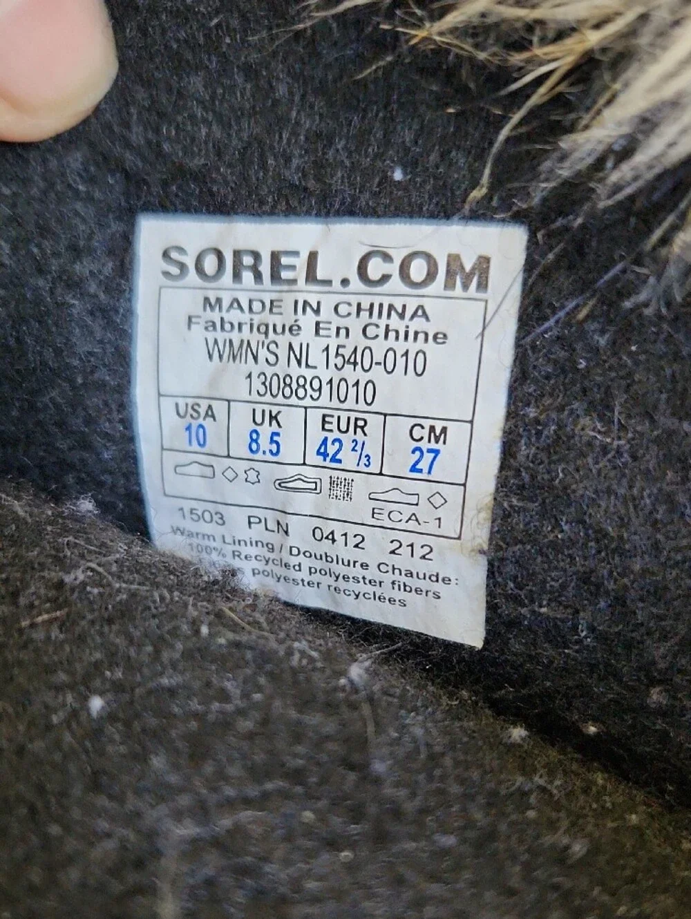 Sorel Black Faux-Fur Lined Women's Boots